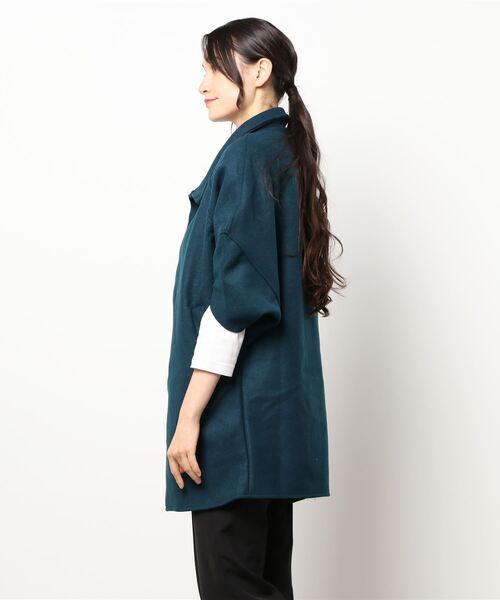 INASTUDIOS（イーナストゥディオス）の「ポンチョコート（ポンチョ・レディース・グリーン/ベージュ・X-LARGE/SMALL/MEDIUM/LARGE）」の10枚目の写真