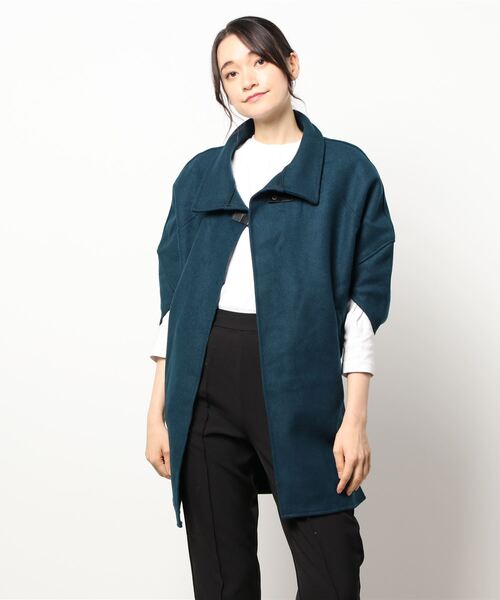 INASTUDIOS（イーナストゥディオス）の「ポンチョコート（ポンチョ・レディース・グリーン/ベージュ・X-LARGE/SMALL/MEDIUM/LARGE）」の9枚目の写真