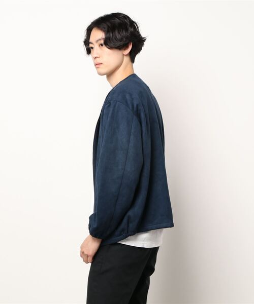 BACK NUMBER（バックナンバー）の「【BACK NUMBER】フェイクスウェードブルゾン（ブルゾン・メンズ・ネイビー/ライトベージュ・M/L/XL）」の3枚目の写真