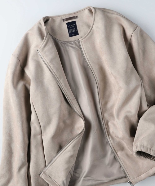 BACK NUMBER（バックナンバー）の「【BACK NUMBER】フェイクスウェードブルゾン（ブルゾン・メンズ・ネイビー/ライトベージュ・M/L/XL）」の6枚目の写真