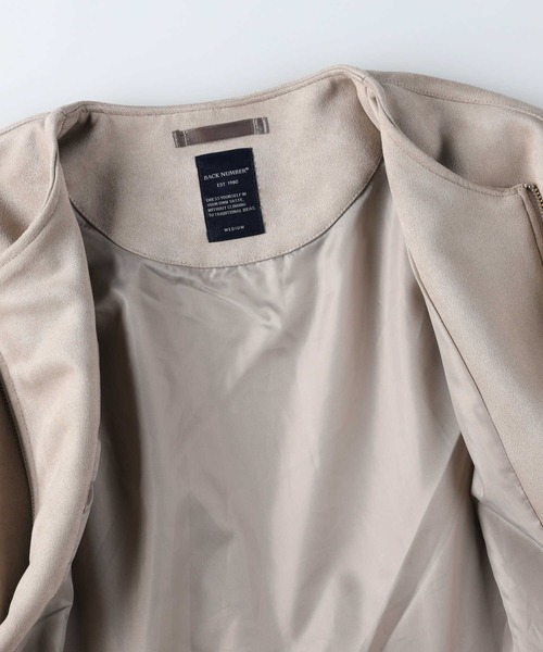 BACK NUMBER（バックナンバー）の「【BACK NUMBER】フェイクスウェードブルゾン（ブルゾン・メンズ・ネイビー/ライトベージュ・M/L/XL）」の9枚目の写真