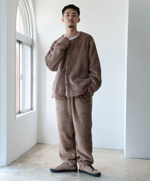 BEAMS（ビームス）の「BEAMS / バギーテーパード ボア イージーパンツ（その他パンツ・メンズ・ブラック/ベージュ・LARGE/X-LARGE/SMALL/MEDIUM）」の6枚目の写真