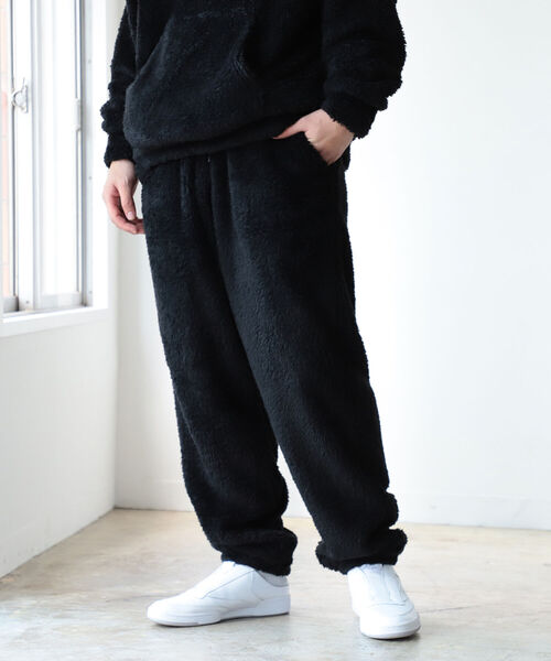 BEAMS（ビームス）の「BEAMS / バギーテーパード ボア イージーパンツ（その他パンツ・メンズ・ブラック/ベージュ・LARGE/X-LARGE/SMALL/MEDIUM）」の7枚目の写真
