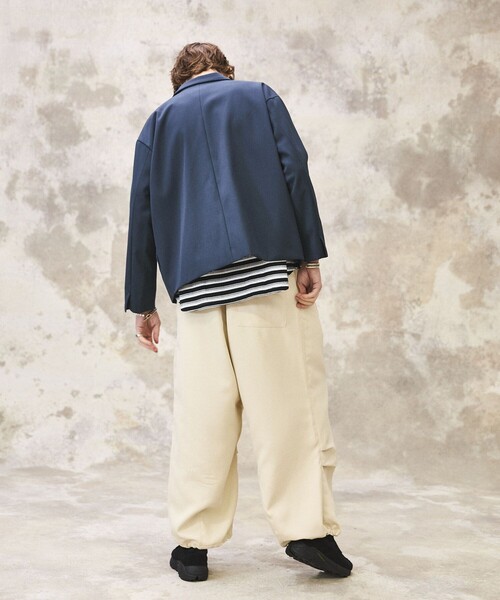 PUBLIC TOKYO（パブリックトウキョウ）の「ポリカルゼバルーンワイドカーゴパンツ（カーゴパンツ・メンズ・ブラック/ベージュ・1/2）」の8枚目の写真