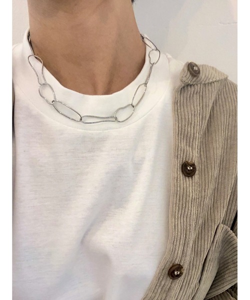 ulu(ウル)の「Oval design nuance chain Necklace(ネックレス・レディース・シルバー・FREE)」の6枚目の写真