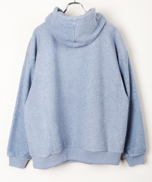 プードルボア 裏起毛 長袖 パーカーオーバーサイズ（パーカー