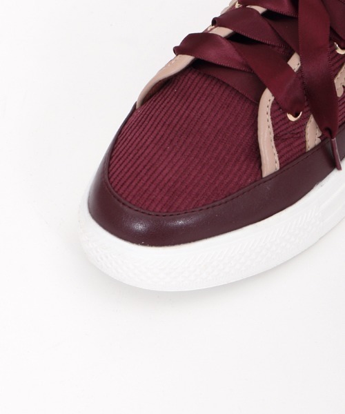 axes femme（アクシーズファム）の「コーデュロイスニーカー（スニーカー・レディース・ブラック/ワイン/ベージュ・LARGE/MEDIUM）」の6枚目の写真