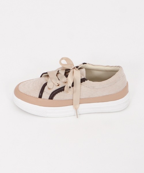 axes femme（アクシーズファム）の「コーデュロイスニーカー（スニーカー・レディース・ブラック/ワイン/ベージュ・LARGE/MEDIUM）」の12枚目の写真