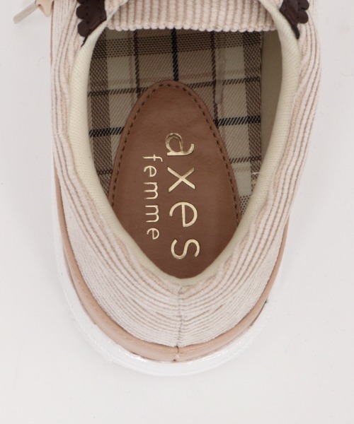 axes femme（アクシーズファム）の「コーデュロイスニーカー（スニーカー・レディース・ブラック/ワイン/ベージュ・LARGE/MEDIUM）」の17枚目の写真