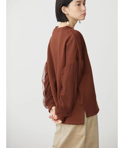 AMERICAN HOLIC(アメリカンホリック)の「チュールスリーブポンチプルオーバー(Tシャツ/カットソー・レディース・ブラック/カーキ/テラコッタ・M/L)」の18枚目の写真