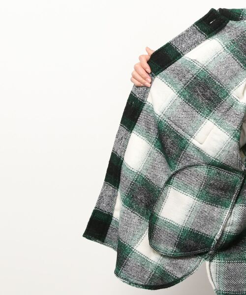 atmos pink(アトモスピンク)の「atmos pink チェック CPOシャツ(シャツ/ブラウス・レディース・イエロー/グリーン・FREE)」の3枚目の写真