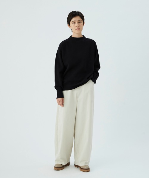 conges payes ADIEU TRISTESSE(コンジェ ペイエ アデュートリステス)の「ZHICAIミラノリブ後ろ釦プルオーバー(ニット/セーター・レディース・ブラック/ベージュ/ピンク・FREE)」の8枚目の写真