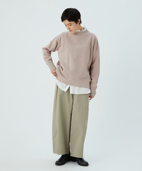 conges payes ADIEU TRISTESSE(コンジェ ペイエ アデュートリステス)の「ZHICAIミラノリブ後ろ釦プルオーバー(ニット/セーター・レディース・ブラック/ベージュ/ピンク・FREE)」の17枚目の写真