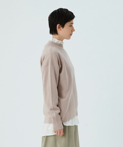 conges payes ADIEU TRISTESSE(コンジェ ペイエ アデュートリステス)の「ZHICAIミラノリブ後ろ釦プルオーバー(ニット/セーター・レディース・ブラック/ベージュ/ピンク・FREE)」の13枚目の写真