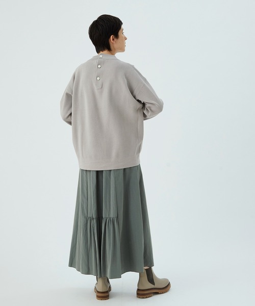 conges payes ADIEU TRISTESSE(コンジェ ペイエ アデュートリステス)の「ZHICAIミラノリブ後ろ釦プルオーバー(ニット/セーター・レディース・ブラック/ベージュ/ピンク・FREE)」の12枚目の写真