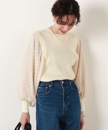 ◇【WEB限定】【TORRAZZO DONNA/ トラッゾドンナ】バルーンシフォンドットニット