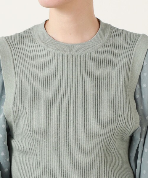 Torrazzo Donna（トラッゾドンナ）の「◇【WEB限定】【TORRAZZO DONNA/ トラッゾドンナ】バルーンシフォンドットニット（ニット/セーター・レディース・キナリ/グレイッシュブルー/ワイン/ブラック・FREE）」の16枚目の写真