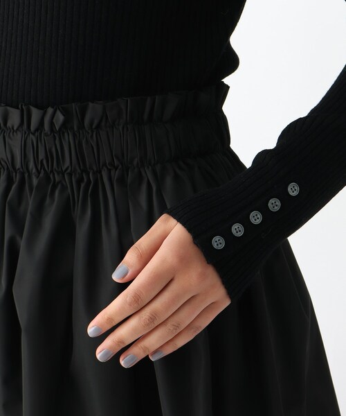AG by aquagirl(エージーバイアクアガール)の「◆布帛ドッキングニットワンピース【WEB限定サイズ】(ワンピース・レディース・ブラック/ベージュ/グリーン・40/38/36)」の4枚目の写真