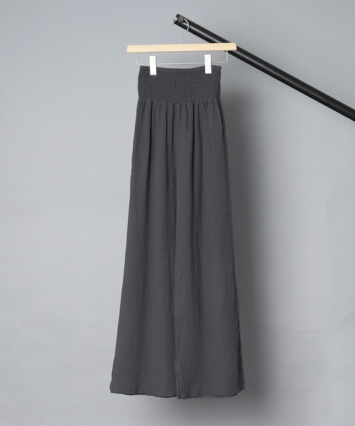 Lepidos（レピドス）の「【 Lepidos / レピドス 】 GAUZE LAZY PANTS / ガーゼレイジーパンツ（その他パンツ・レディース・ダークグレー/イエロー・FREE）」の2枚目の写真