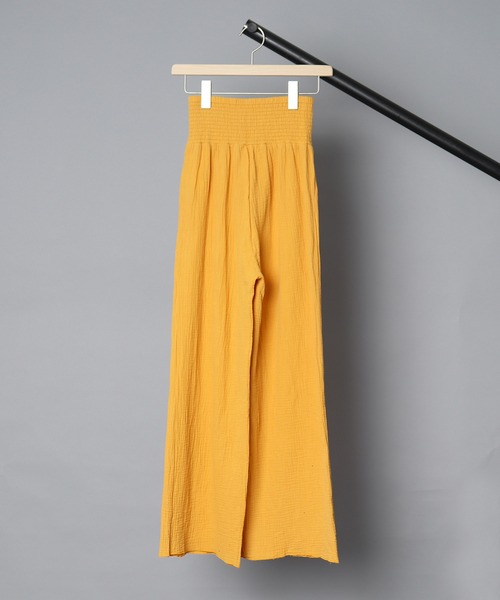 Lepidos（レピドス）の「【 Lepidos / レピドス 】 GAUZE LAZY PANTS / ガーゼレイジーパンツ（その他パンツ・レディース・ダークグレー/イエロー・FREE）」の4枚目の写真