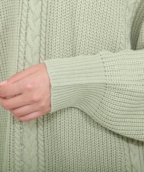 SHOO・LA・RUE（シューラルー）の「◆バックレースアップ　レイヤード風ニット（ニット/セーター・レディース・パープル/ライトグリーン/アイボリー/ベビーピンク・00）」の13枚目の写真