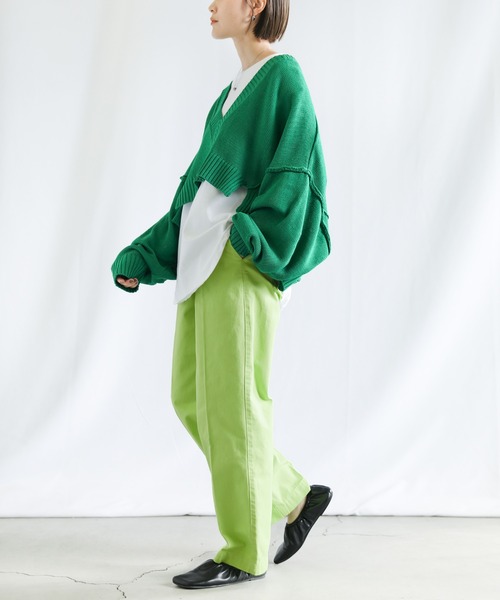 mocaページ select MOCA（セレクトモカ）の「カラーツイルセンタープレスパンツ