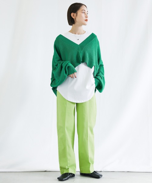 mocaページ select MOCA（セレクトモカ）の「カラーツイルセンタープレスパンツ