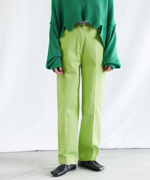 mocaページ select MOCA（セレクトモカ）の「カラーツイルセンタープレスパンツ