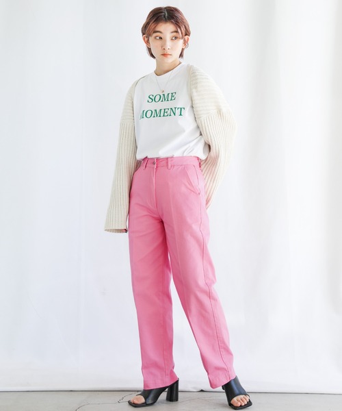 mocaページ select MOCA（セレクトモカ）の「カラーツイルセンタープレスパンツ