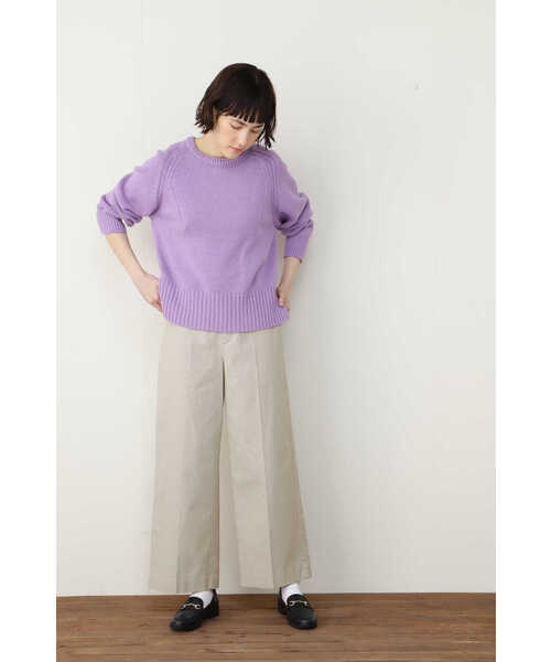 human woman（ヒューマンウーマン）の「◆コットンセミワイドパンツ（その他パンツ・レディース・カーキ/グレー系その他・MEDIUM/X-SMALL/SMALL/LARGE）」の20枚目の写真