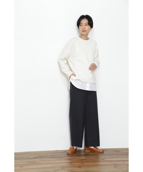 human woman（ヒューマンウーマン）の「◆コットンセミワイドパンツ（その他パンツ・レディース・カーキ/グレー系その他・MEDIUM/X-SMALL/SMALL/LARGE）」の5枚目の写真