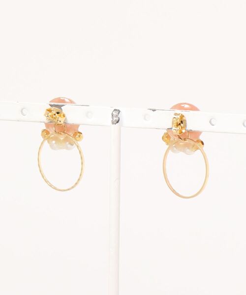 tone(トーン)の「【S.coeuf】ピアス かすみ草×デザインリング(MA)(ピアス(両耳用)・レディース・オレンジ系その他・FREE)」の2枚目の写真