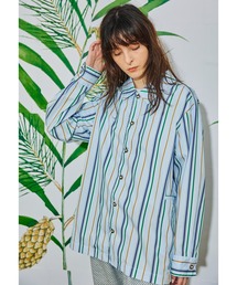 AlexanderLeeChang アレキサンダーリーチャン / STRIPE SEO-L SHIRTS ビッグシルエットストライプシャツ 背負えるシャツ / AC022202
