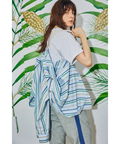 AlexanderLeeChang（アレキサンダーリーチャン）の「AlexanderLeeChang アレキサンダーリーチャン / STRIPE SEO-L SHIRTS ビッグシルエットストライプシャツ 背負えるシャツ / AC022202（シャツ/ブラウス・メンズ・ネイビー/オレンジ/スカイブルー・3/2）」の13枚目の写真