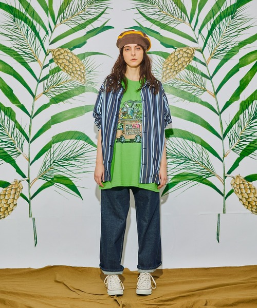 AlexanderLeeChang（アレキサンダーリーチャン）の「AlexanderLeeChang アレキサンダーリーチャン / STRIPE SEO-L SHIRTS ビッグシルエットストライプシャツ 背負えるシャツ / AC022202（シャツ/ブラウス・メンズ・ネイビー/オレンジ/スカイブルー・3/2）」の14枚目の写真