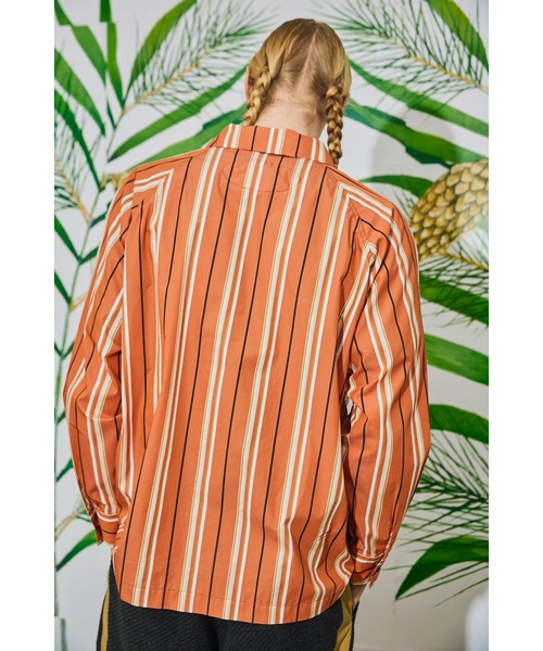 AlexanderLeeChang（アレキサンダーリーチャン）の「AlexanderLeeChang アレキサンダーリーチャン / STRIPE SEO-L SHIRTS ビッグシルエットストライプシャツ 背負えるシャツ / AC022202（シャツ/ブラウス・メンズ・ネイビー/オレンジ/スカイブルー・3/2）」の16枚目の写真