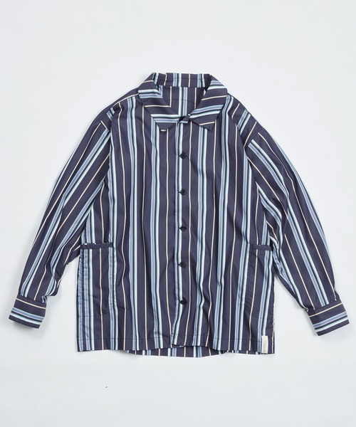 AlexanderLeeChang（アレキサンダーリーチャン）の「AlexanderLeeChang アレキサンダーリーチャン / STRIPE SEO-L SHIRTS ビッグシルエットストライプシャツ 背負えるシャツ / AC022202（シャツ/ブラウス・メンズ・ネイビー/オレンジ/スカイブルー・3/2）」の18枚目の写真