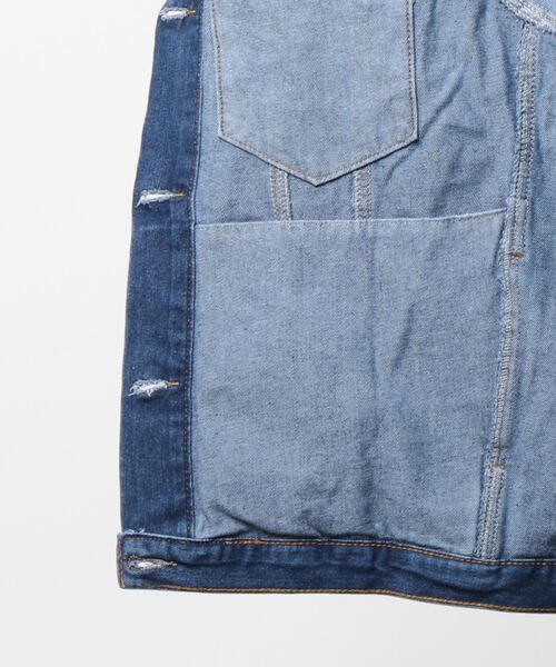 JUMELLE（ジュメロ）の「ビッグシルエットデニムジャケット（デニムジャケット・レディース・ピンク/ブルー・FREE）」の4枚目の写真