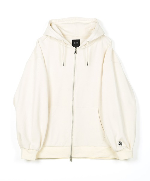 G.O.C（ジーオーシー）の「オーバーサイズ バルーン ジップ パーカー（パーカー・メンズ・ブラック/グレー/クリーム/ワイン/グリーン・MEDIUM/LARGE）」の7枚目の写真