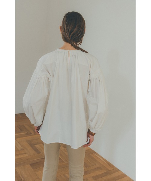 CLANE（クラネ）の「CLANE/クラネ/VOLUME PUFF SMOCK TOPS（シャツ/ブラウス・レディース・ホワイト/ベージュ・1）」の17枚目の写真