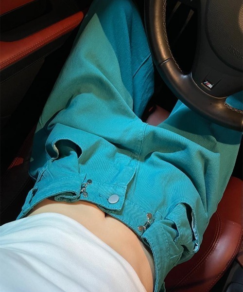 MANGROVE（マングローブ）の「ウエストタックルーズデニムパンツ（デニムパンツ・レディース・ピンク/ブルー/ライトブルー/カモフラージュ/ブラック/ホワイト/ターコイズブルー・MEDIUM/LARGE）」の8枚目の写真