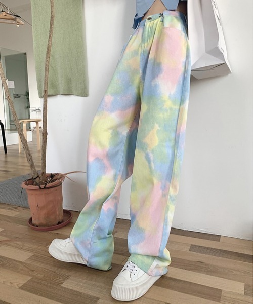 MANGROVE（マングローブ）の「ウエストタックルーズデニムパンツ（デニムパンツ・レディース・ピンク/ブルー/ライトブルー/カモフラージュ/ブラック/ホワイト/ターコイズブルー・MEDIUM/LARGE）」の21枚目の写真