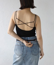 カップ付きバッククロスキャミソール