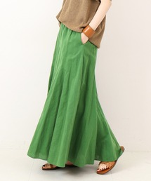 IENA | コットンリネンパネルフレアスカート(スカート)