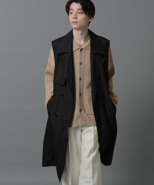 HARE（ハレ）の「ノースリーブロングトレンチ(HARE)（トレンチコート・メンズ・ブラック/ベージュ・FREE）」の18枚目の写真