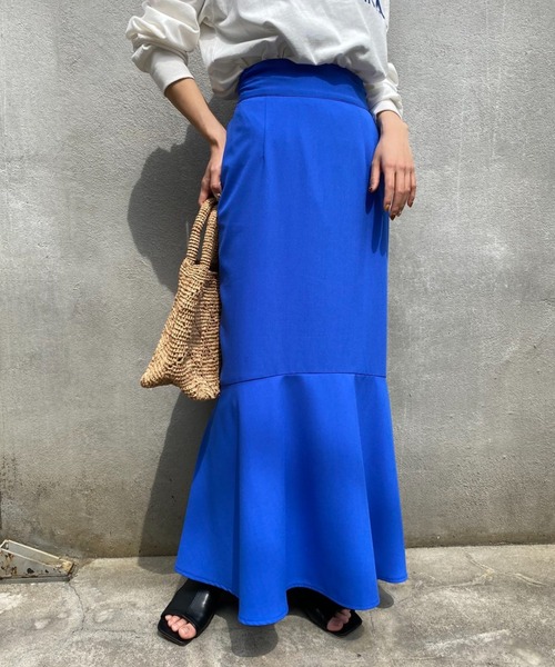 CIAOPANIC（チャオパニック）の「美シルエット！とろみマーメイドスカート（スカート・レディース・ブルー/ブラック/レモンイエロー・SMALL/MEDIUM）」の3枚目の写真