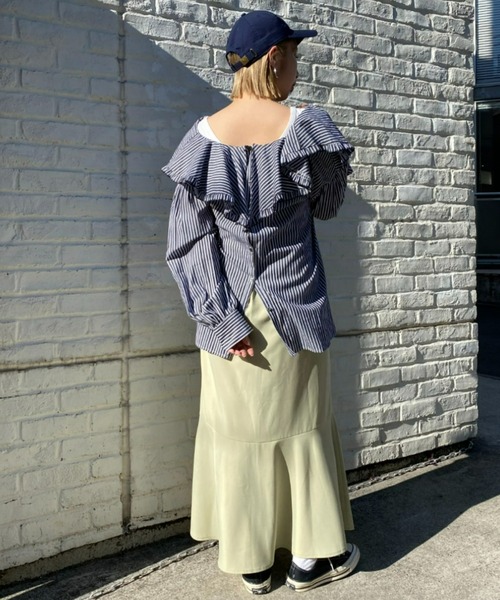 CIAOPANIC（チャオパニック）の「美シルエット！とろみマーメイドスカート（スカート・レディース・ブルー/ブラック/レモンイエロー・SMALL/MEDIUM）」の14枚目の写真