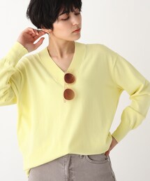 OPAQUE.CLIP | 【エマール検証済 洗える】Vネックニットプルオーバー【エクストラファインオーガニックコットン】(ニット/セーター)