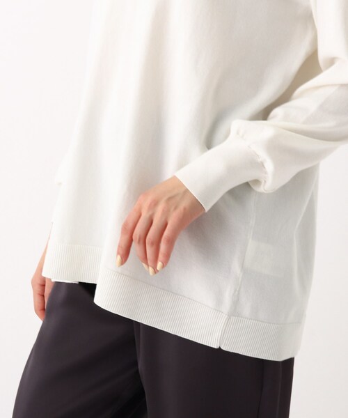 OPAQUE.CLIP（オペークドットクリップ）の「◆【エマール検証済 洗える】Vネックニットプルオーバー【エクストラファインオーガニックコットン/WEB限定カラー・サイズ】（ニット/セーター・レディース・ブルー/ブラック/ホワイト系/グリーン系その他5/ホワイト系その他3/黄緑系/ベージュ系その他2/レモンイエロー・34/36/40/42/38）」の13枚目の写真