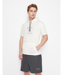 ARMANI EXCHANGE | 【A|X アルマーニ エクスチェンジ】AXロゴ　半袖フーディスウェットパーカ(スウェット)